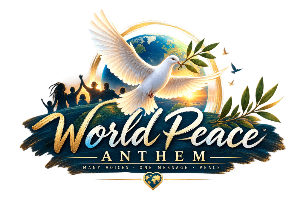 Logo World Peace Anthem – Colombe de la paix et monde