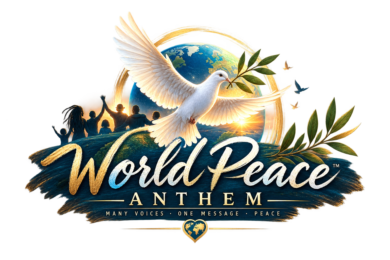 Logo World Peace Anthem – Colombe de la paix et monde