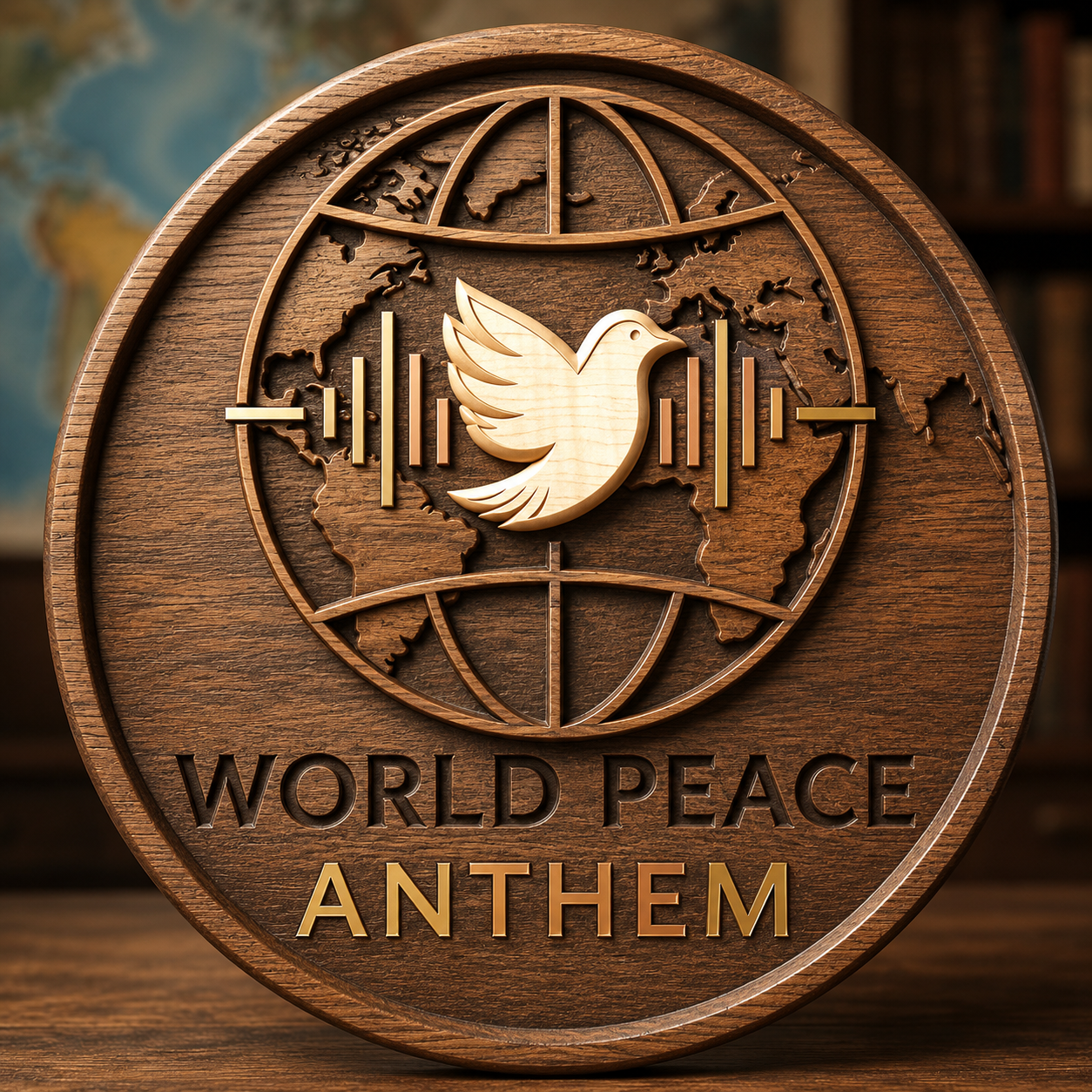 Logo World Peace Anthem – Colombe de la paix et monde